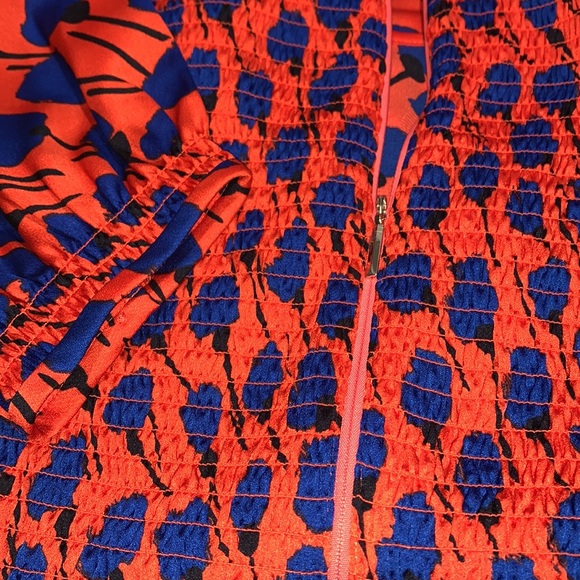 ♠️💃 kate spade NY Women’s Poetic Floral Smocked Dress,  Tamarillo Orange - Picture 7 of 10